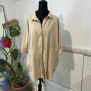 Sabo Skirt cream button up shirt Size M